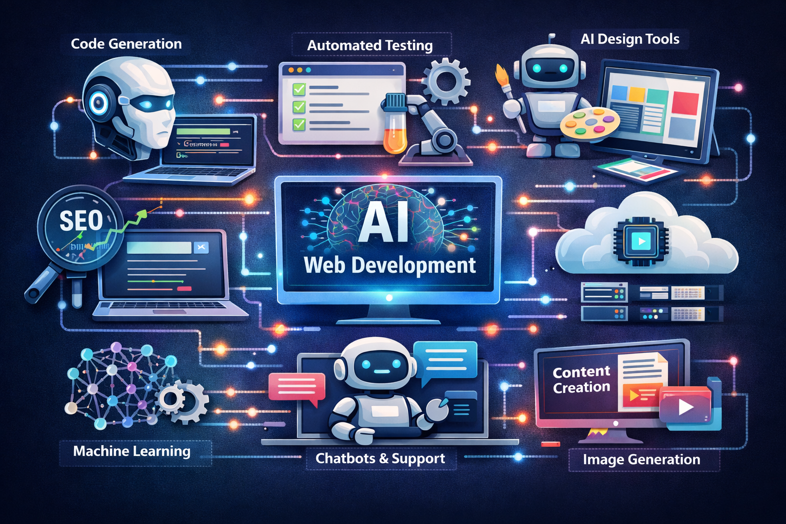 AI tools used in modern web development