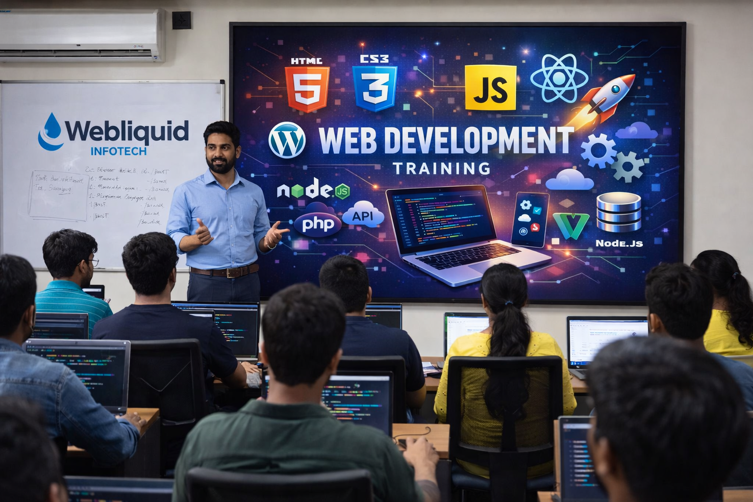 web development training session at Webliquid Infotech Institute