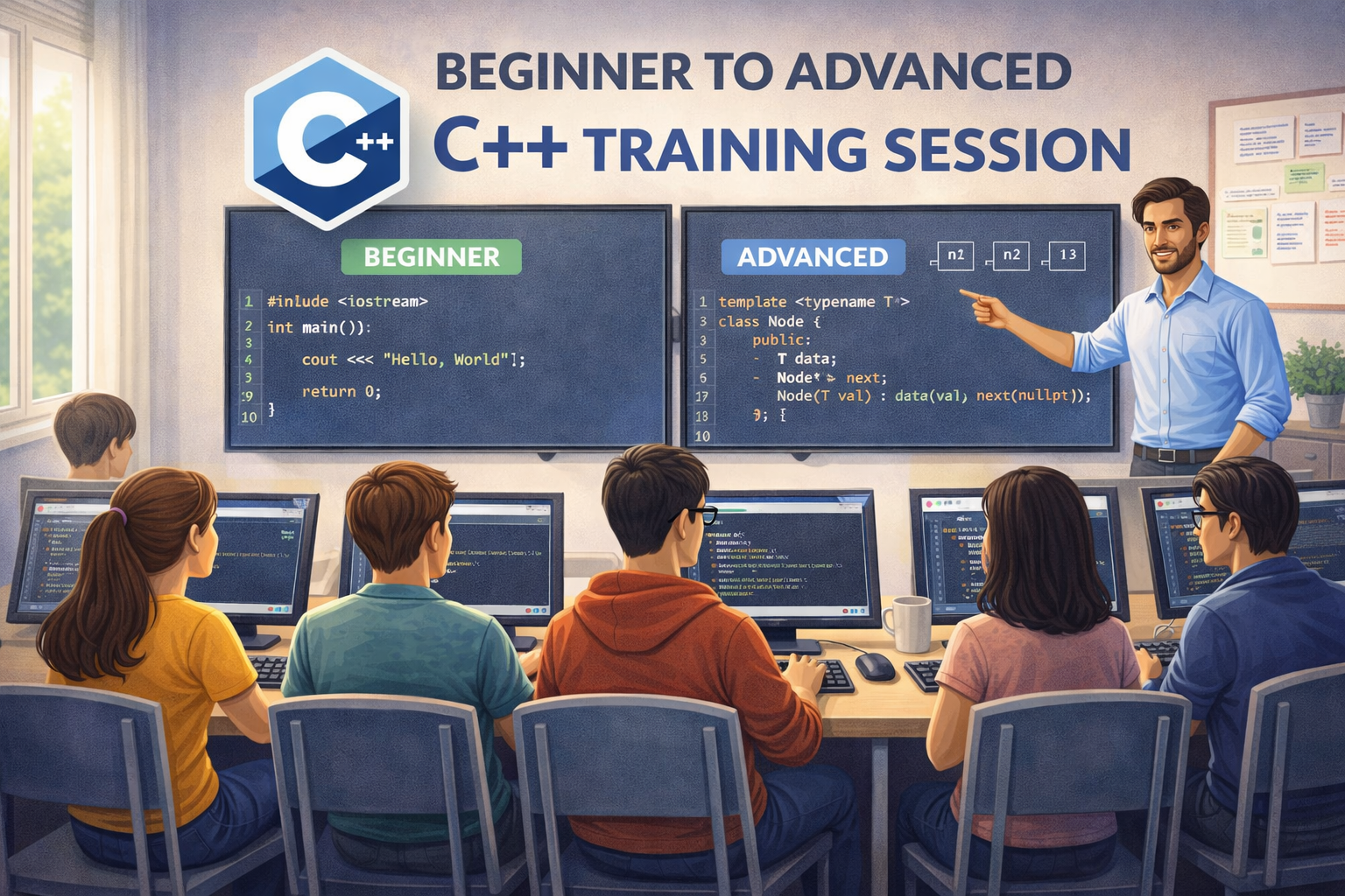 Beginner to advanced C++ training session