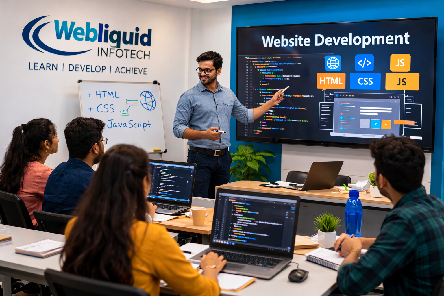 web development training classroom at Webliquid Infotech Institute