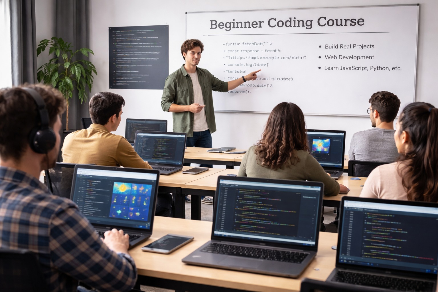 beginner coding course with practical projects