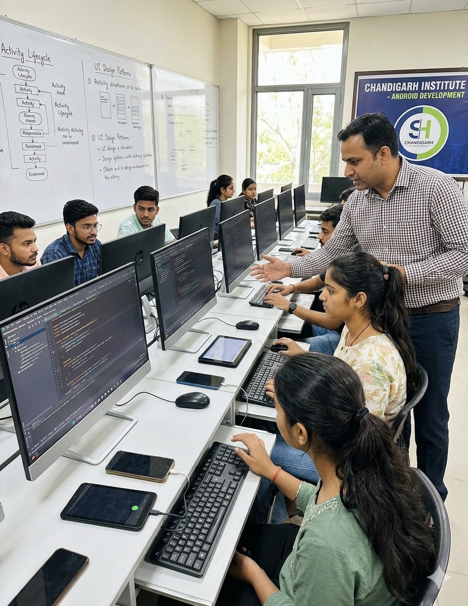 Android coding practical session Chandigarh institute