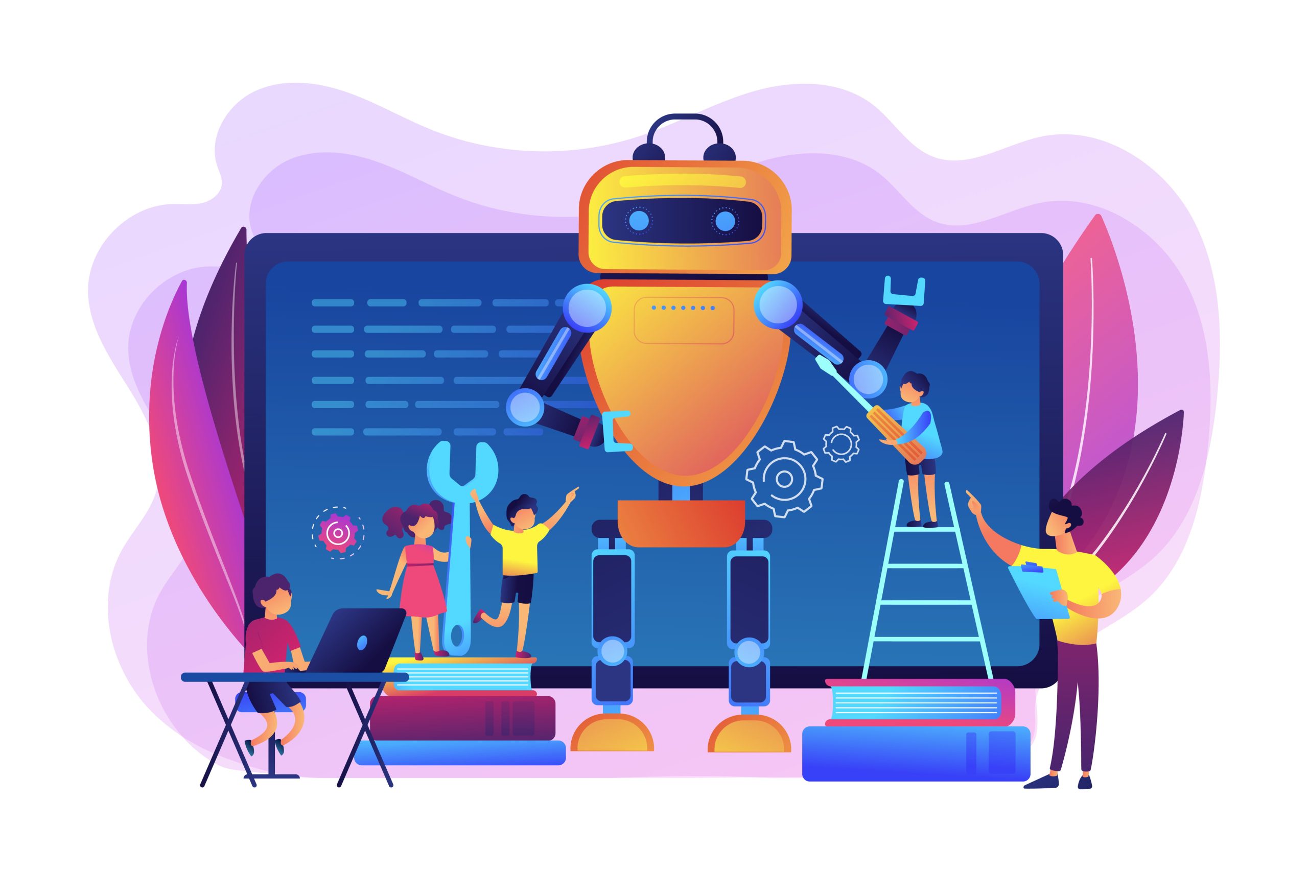 machine learning with python concept illustration