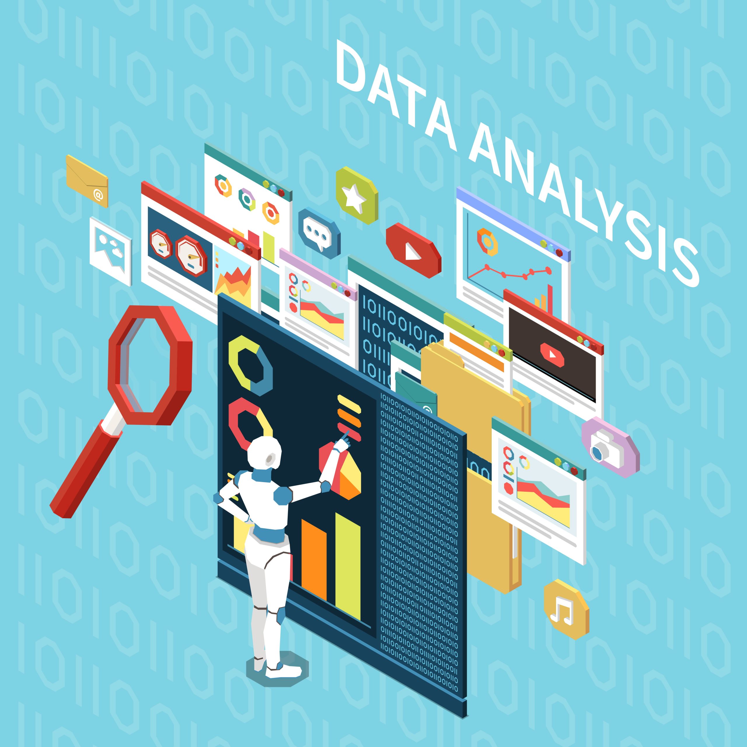 data analyst vs data scientist concept illustration