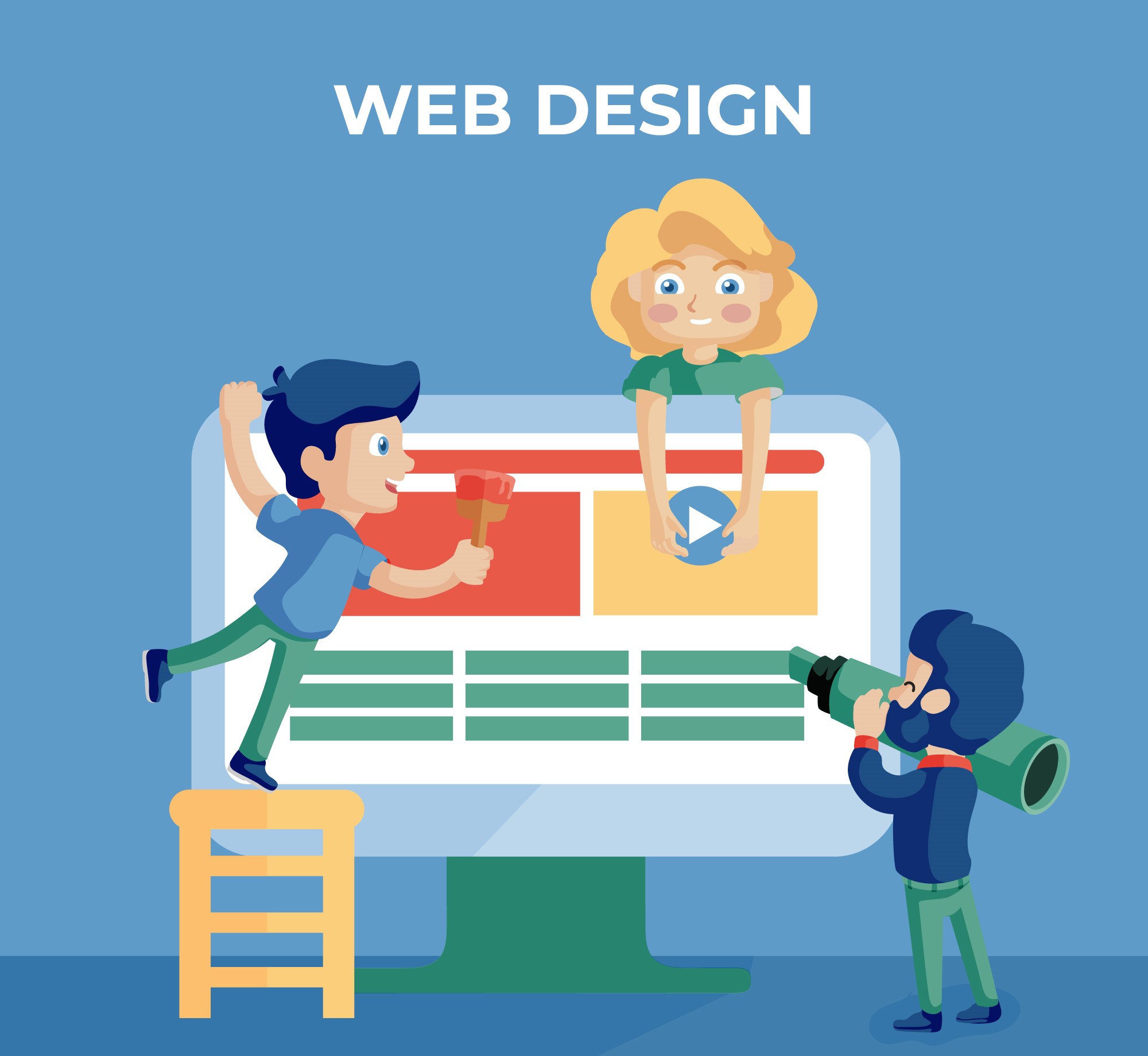 students learning wordpress website development