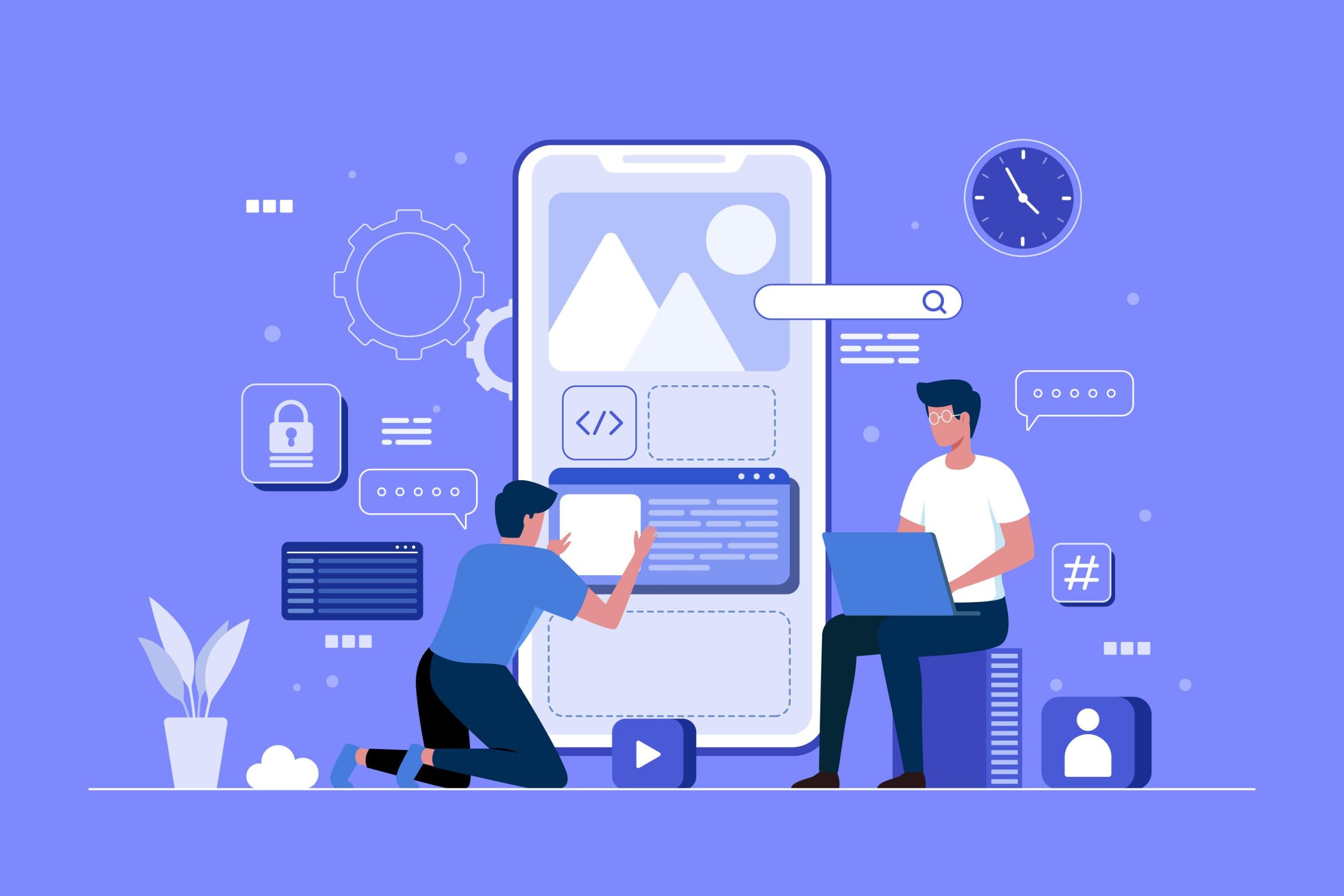 iphone app development visual concept