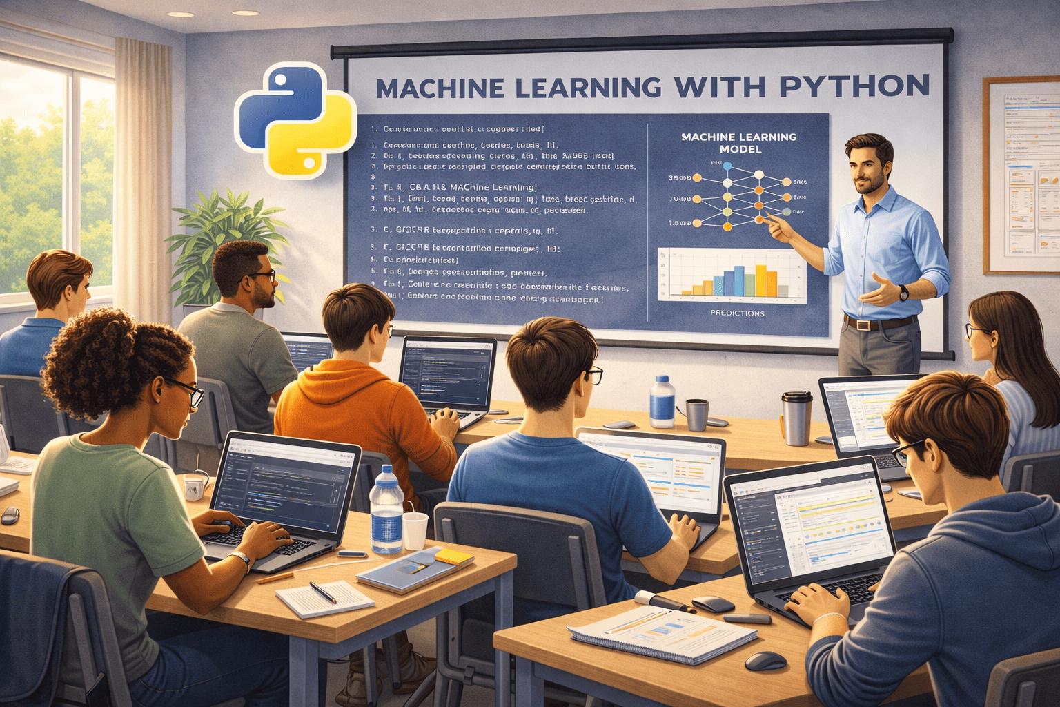 students learning machine learning with python