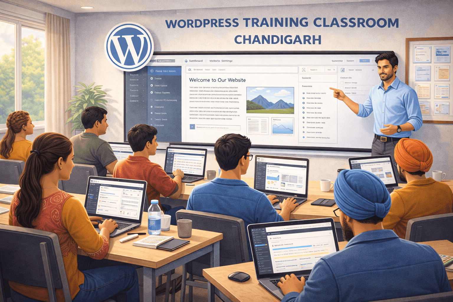 WordPress training classroom Chandigarh