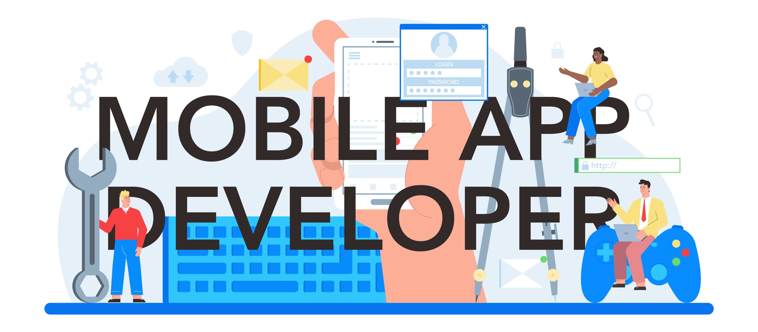 app development ui ux design mobile screen title caption description