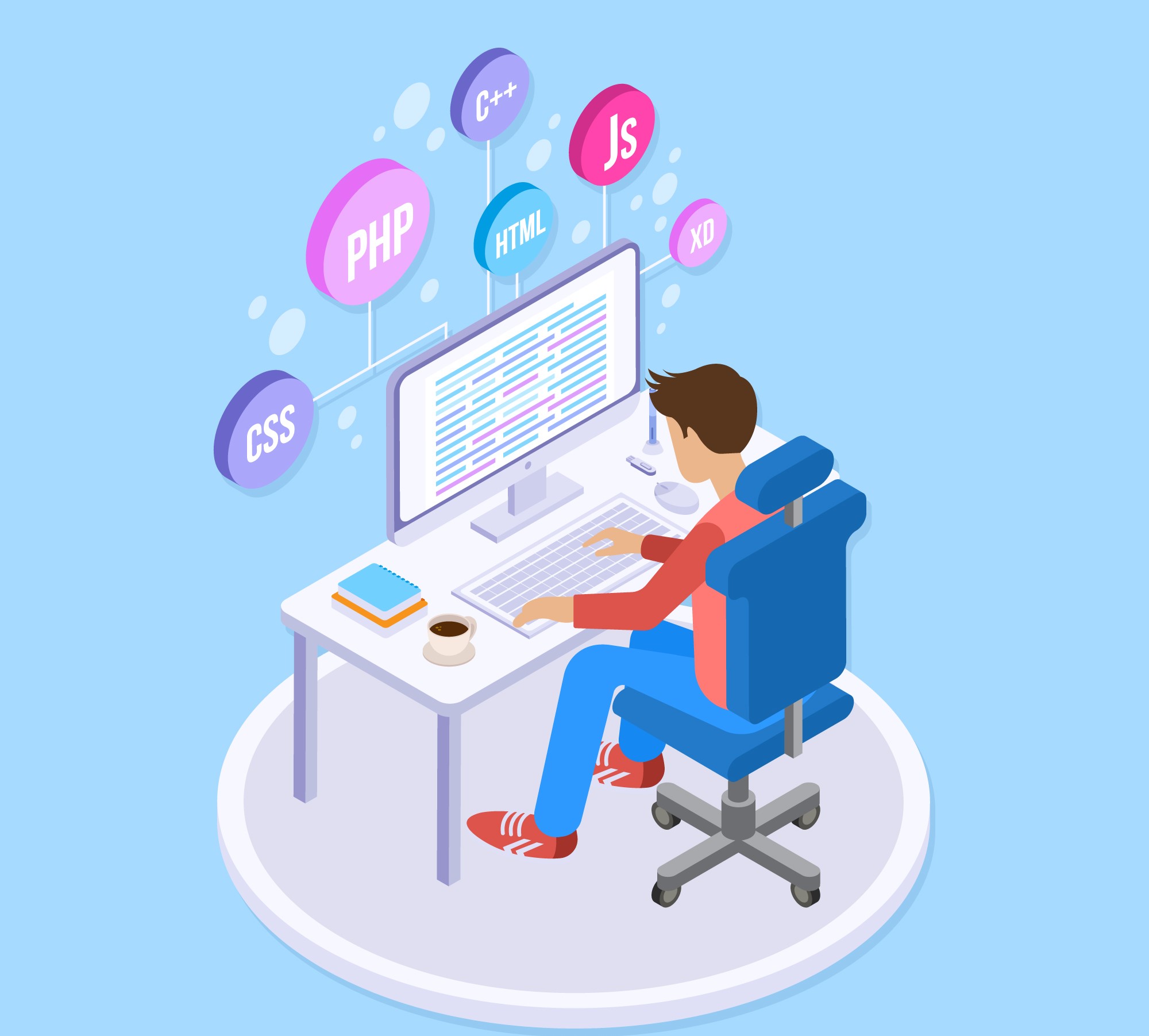 web developer working on php project
