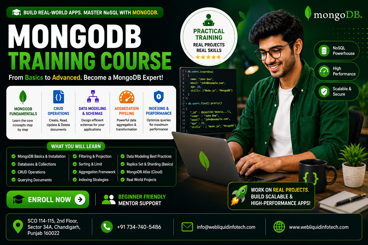Webliquidinfotech Institute MongoDB training