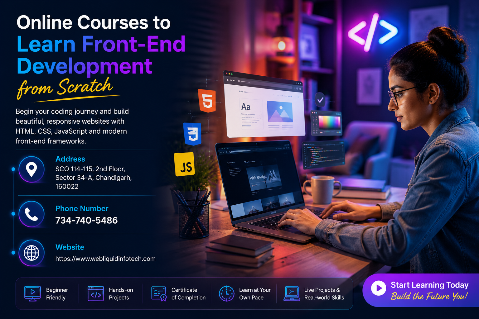 Online front-end development training for beginners